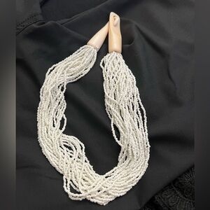 White beaded necklace
